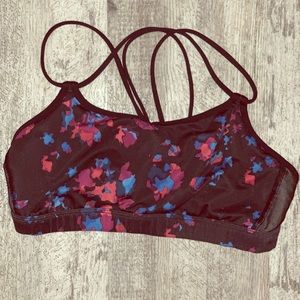 Lululemon flower patterned sports bra